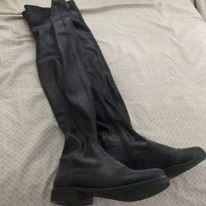 Thigh high leather boots